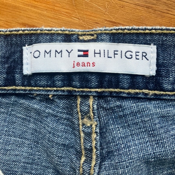 TOMMY HILFIGER Vintage Cropped Wide Leg Jeans Blue Denim Size 8 - Picture 8 of 12